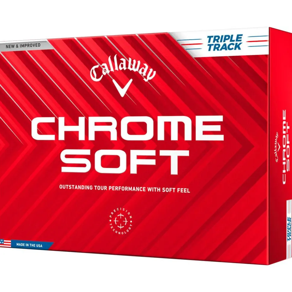 Balles neuves Callaway Golf Chrome Soft Triple Track White