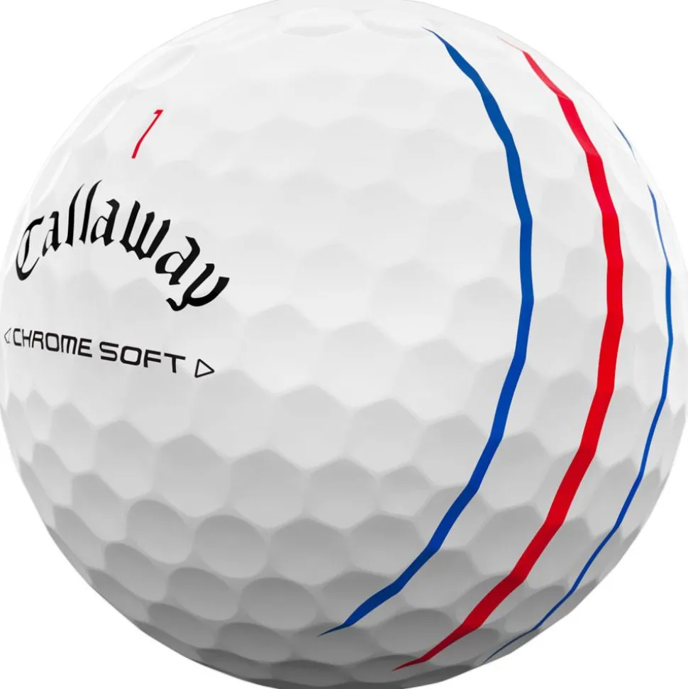 Balles neuves Callaway Golf Chrome Soft Triple Track White