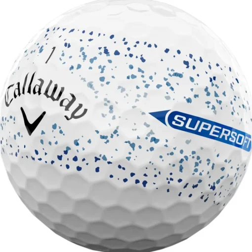 Balles neuves Callaway Golf Supersoft Blue Splatter