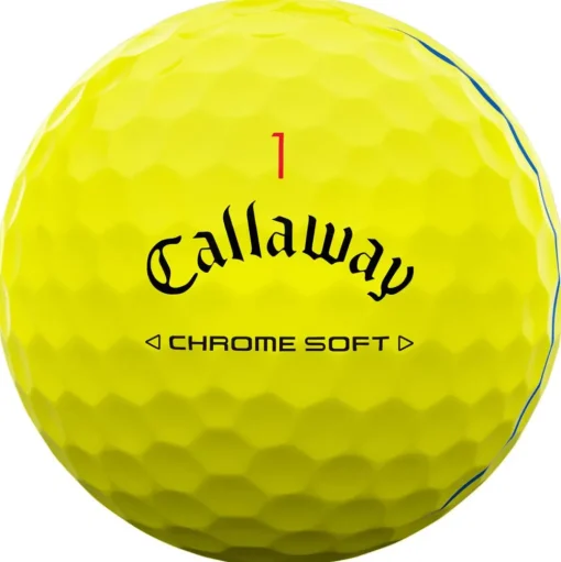 Balles neuves Callaway Golf Chrome Soft Triple Track Yellow