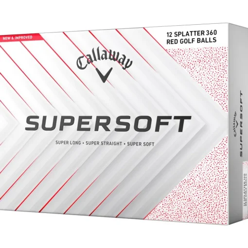 Balles neuves Callaway Golf Supersoft Red Splatter