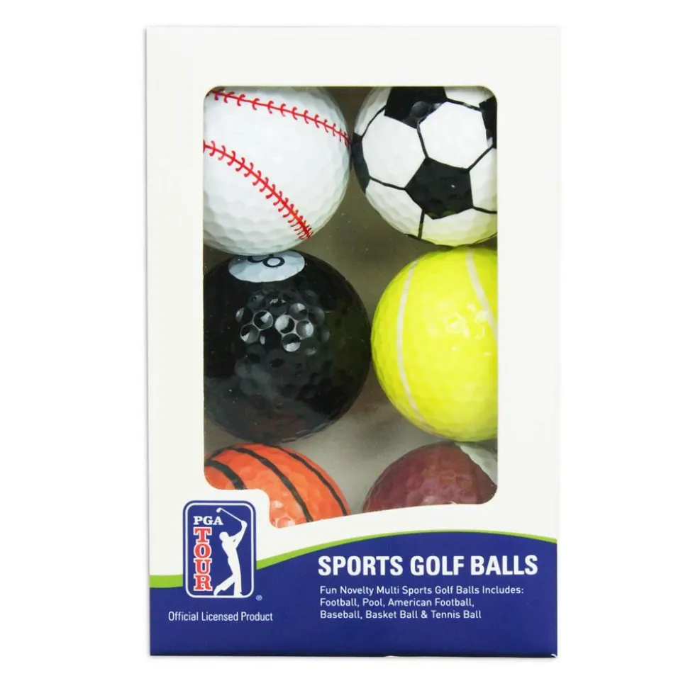 Balles neuves PGA Tour Sport Golf Balls Gift 6 Pack