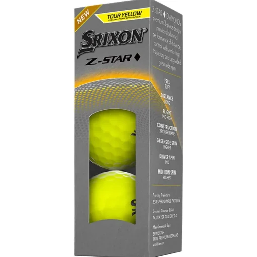 Balles neuves Srixon Z-Star Diamond Tour Yellow