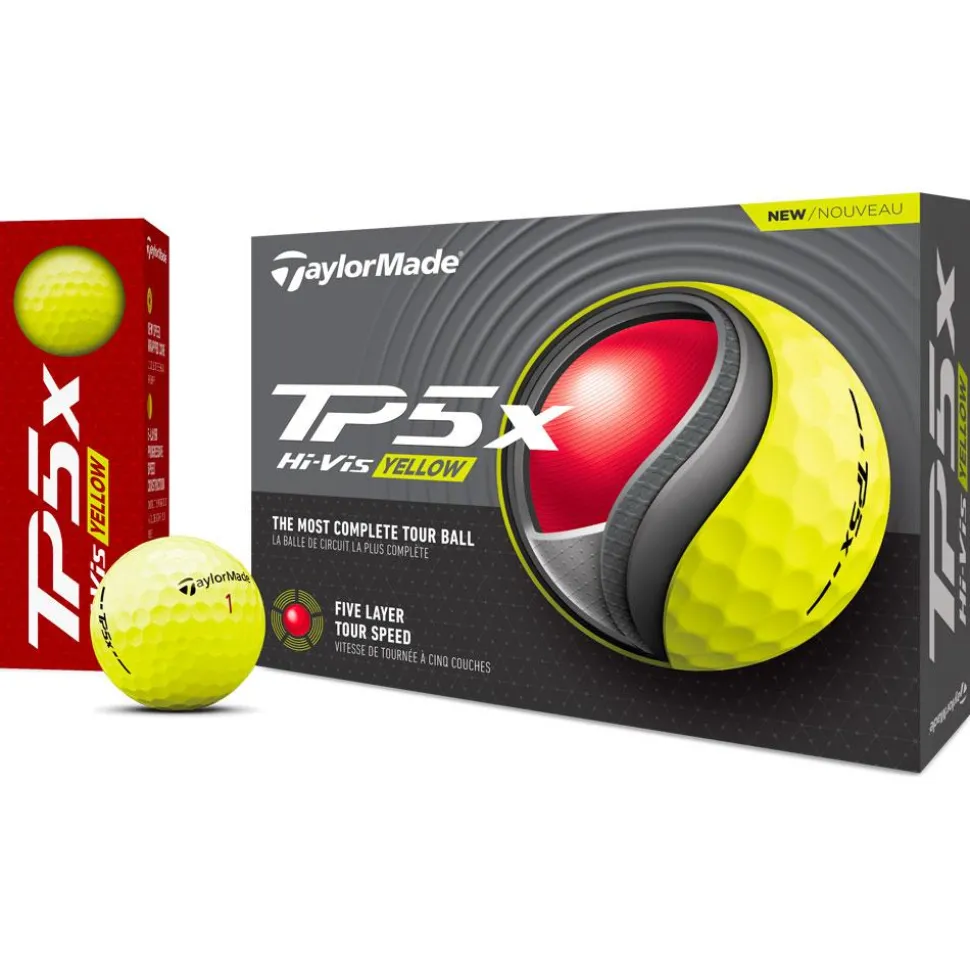 Balles neuves Taylormade TP5x Yellow