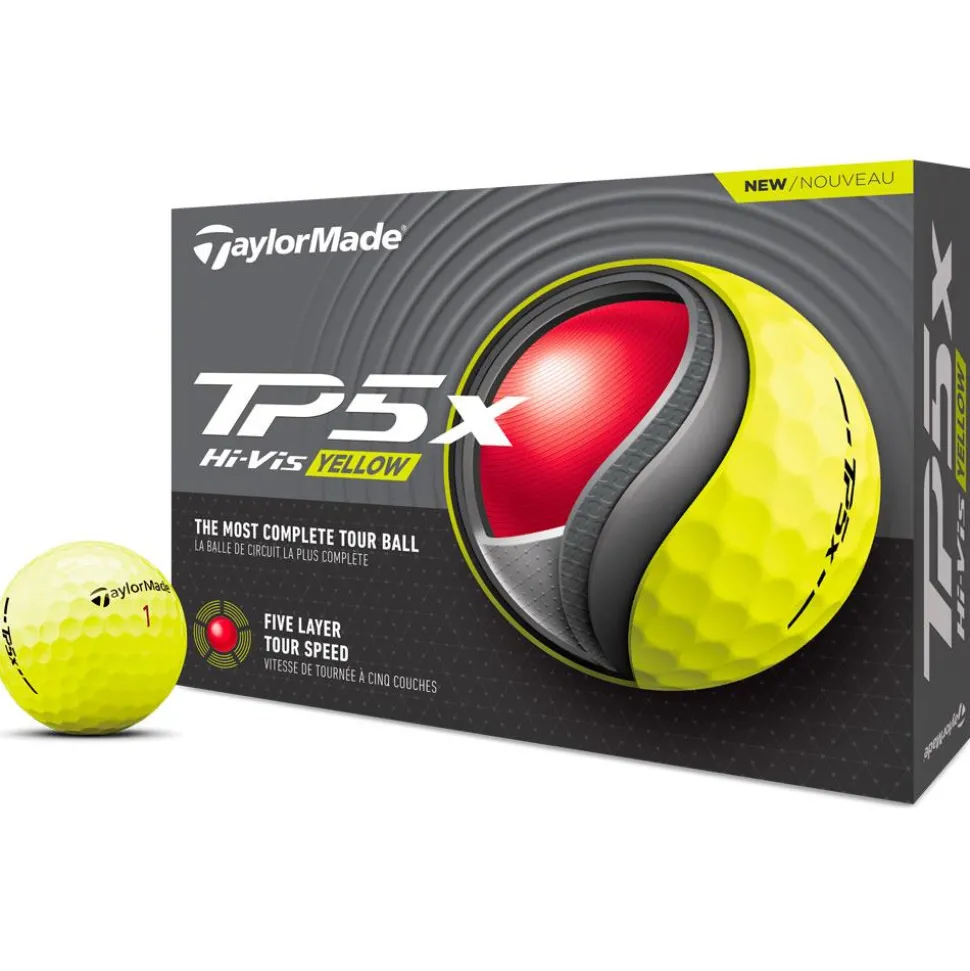 Balles neuves Taylormade TP5x Yellow