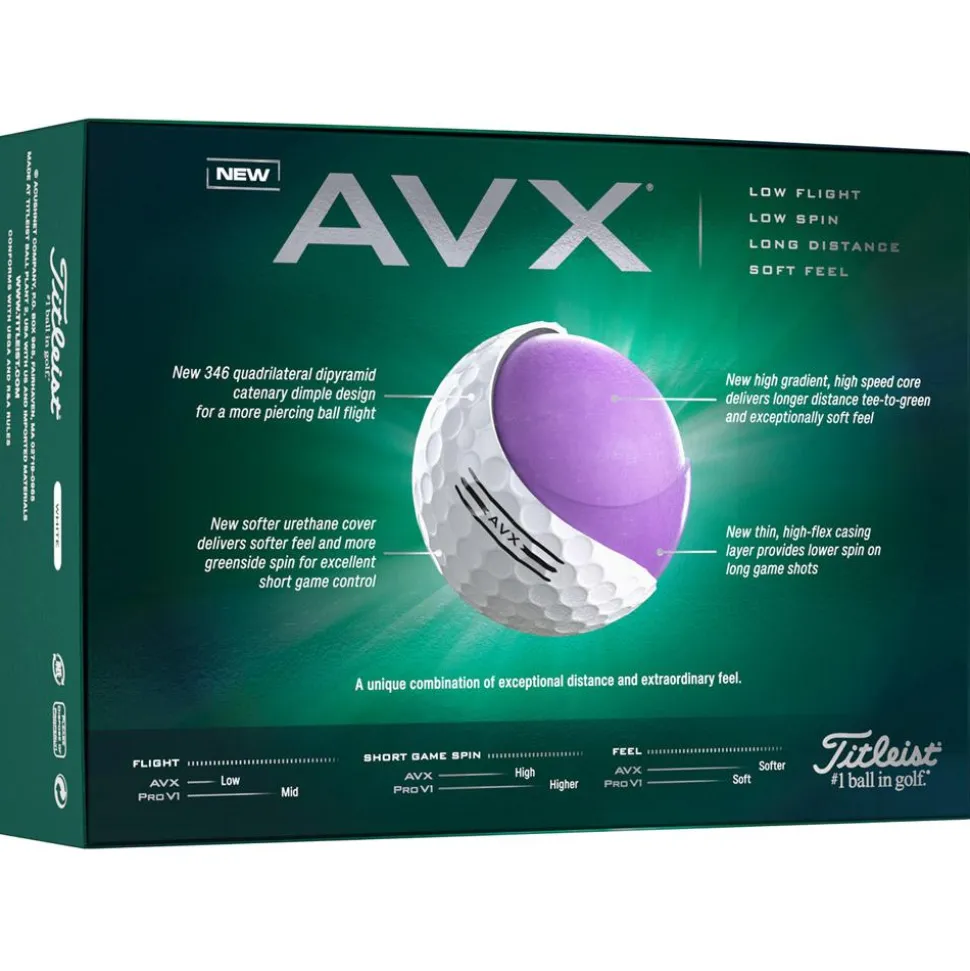 Balles neuves Titleist AVX White