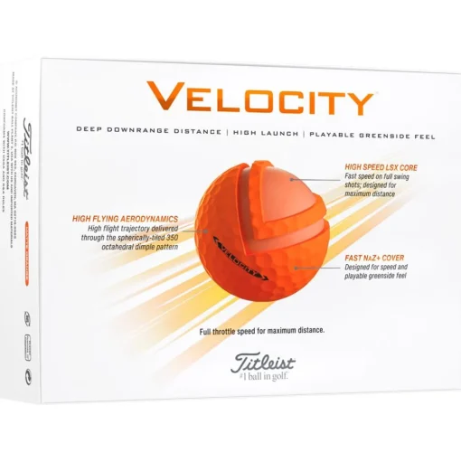 Balles neuves Titleist Velocity Orange