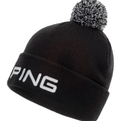 Bonnet Ping Classic Knit Bobble Black White