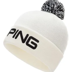 Bonnet Ping Classic Knit Bobble White Black