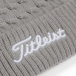 Bonnet Titleist Cable Knit Pom Pom Light Grey