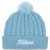 Bonnet Titleist Cable Knit Pom Pom Sky White