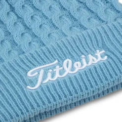 Bonnet Titleist Cable Knit Pom Pom Sky White