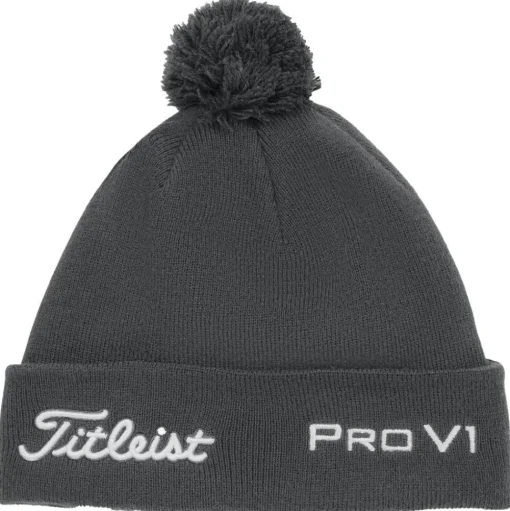 Bonnet Titleist Tour Pom Pom Charcoal White