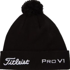 Bonnet Titleist Tour Pom Pom Black White
