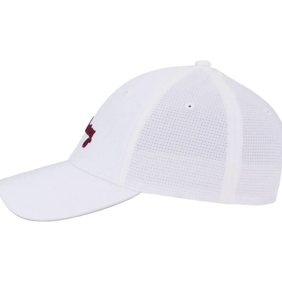 Casquette Callaway Golf Women Stitch Magnet White Red Plum