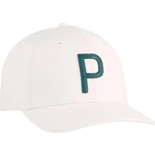 Casquette Puma Golf Heritage P Cap Alpine Snow Green Terrain