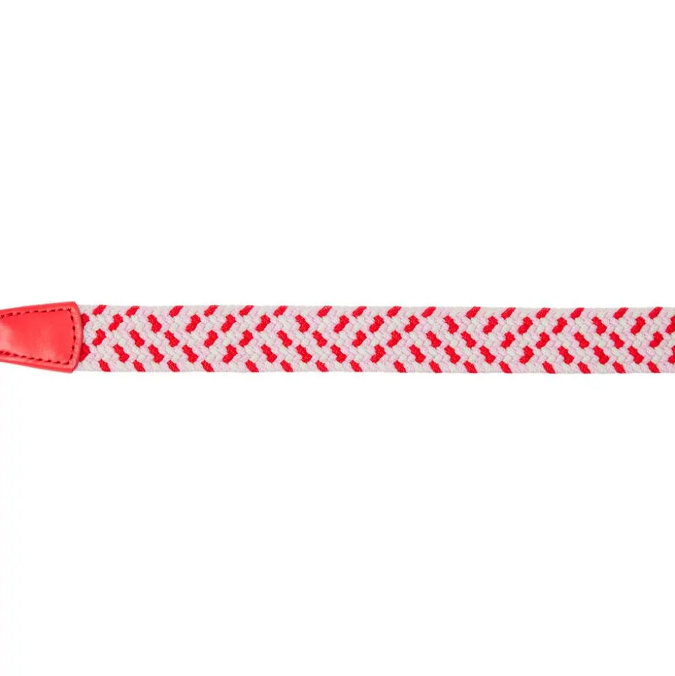 Ceinture Footjoy Women Braided Belt Red White Pink