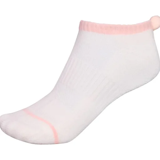 Chaussettes Footjoy Women Prodry Pom Pom White Pink