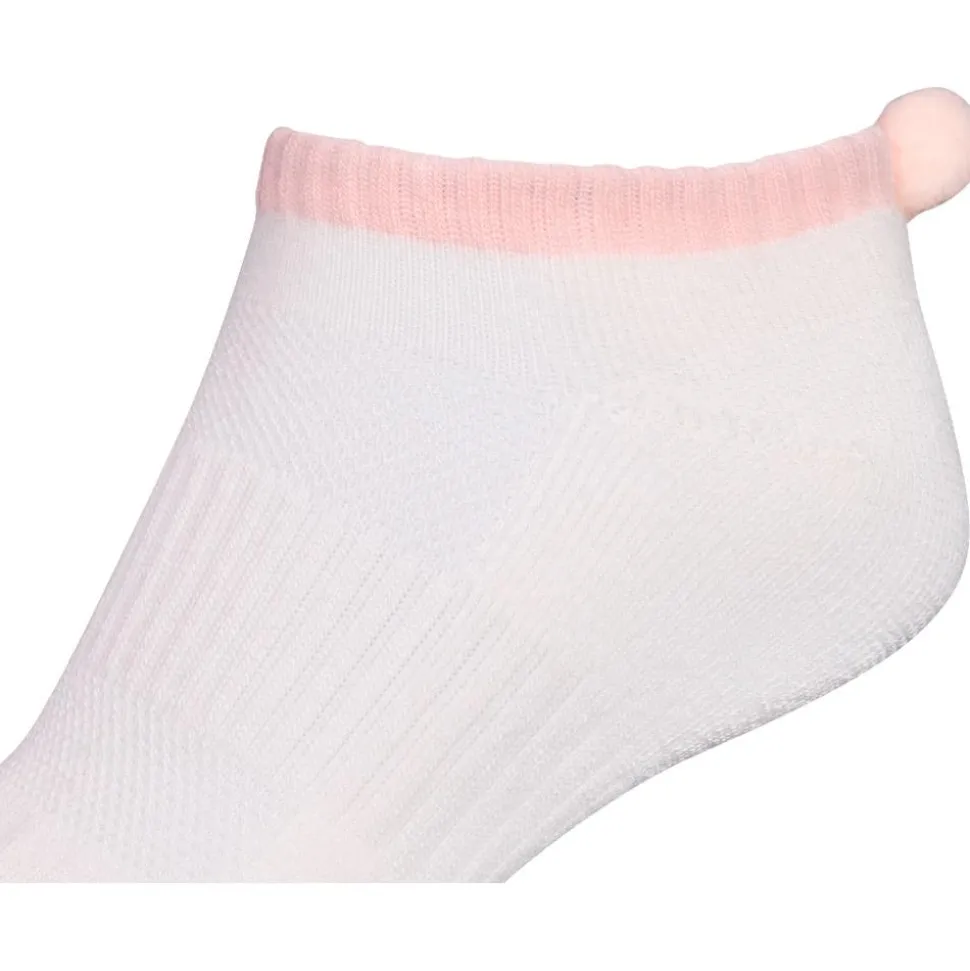 Chaussettes Footjoy Women Prodry Pom Pom White Pink