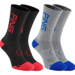 Chaussettes Ping Logo Sock Grey Black Multi