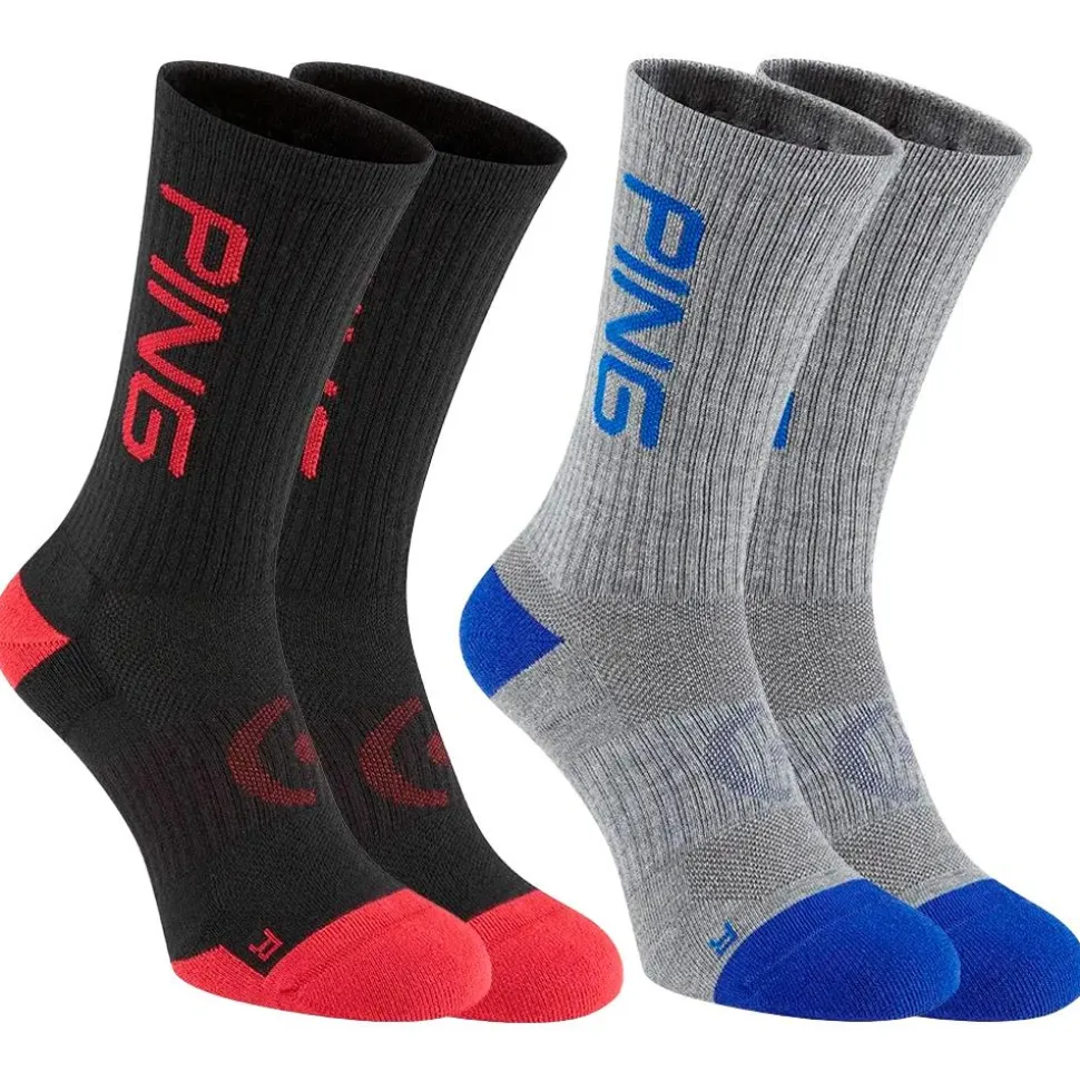 Chaussettes Ping Logo Sock Grey Black Multi