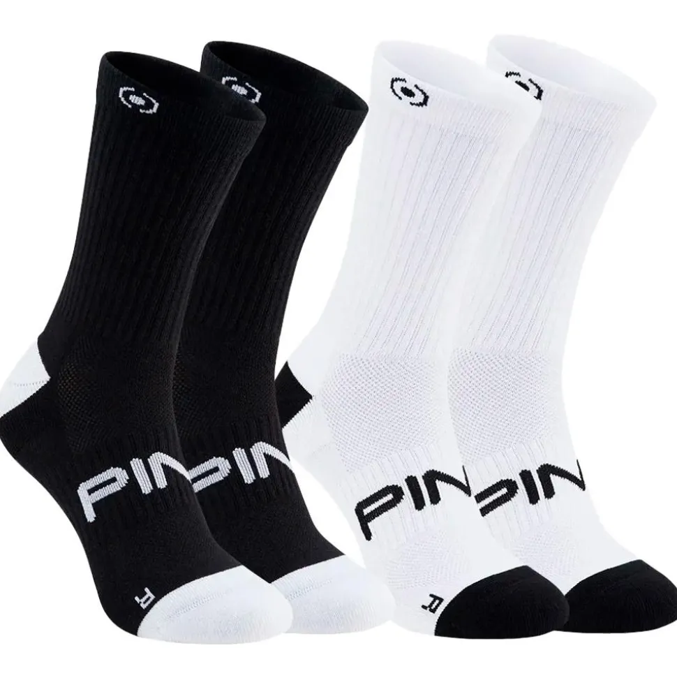 Chaussettes Ping Ping Crew Sock Black White