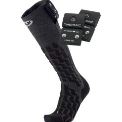 Chaussettes Therm-Ic Powersock Set Heat Fusion Uni + S-Pack 700 Black Grey