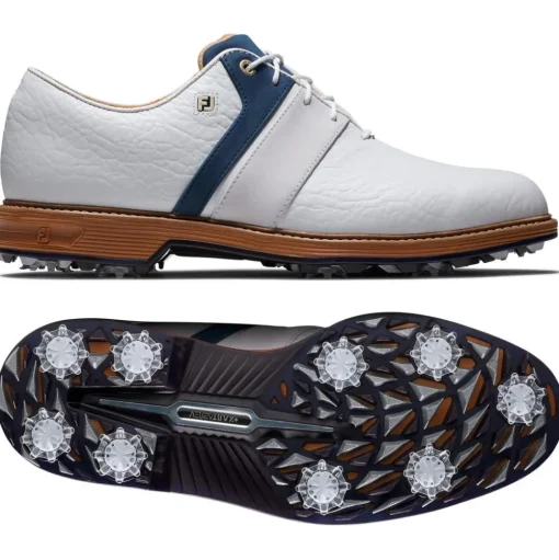 Chaussures avec crampons Footjoy Premiere Series Packard LX White Navy White