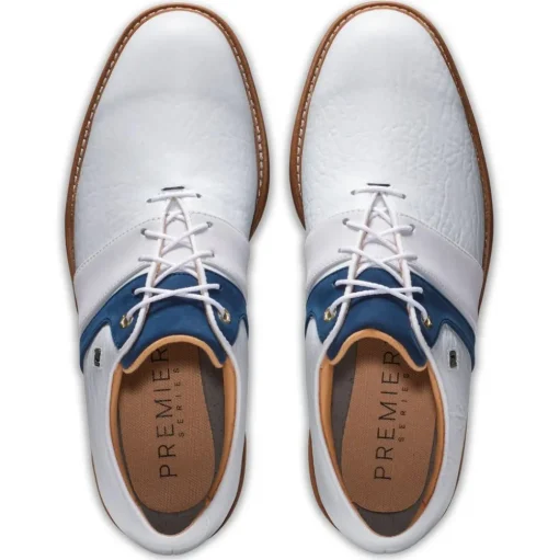 Chaussures avec crampons Footjoy Premiere Series Packard LX White Navy White