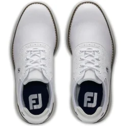 Chaussures avec crampons Footjoy Junior Traditions White White Grey