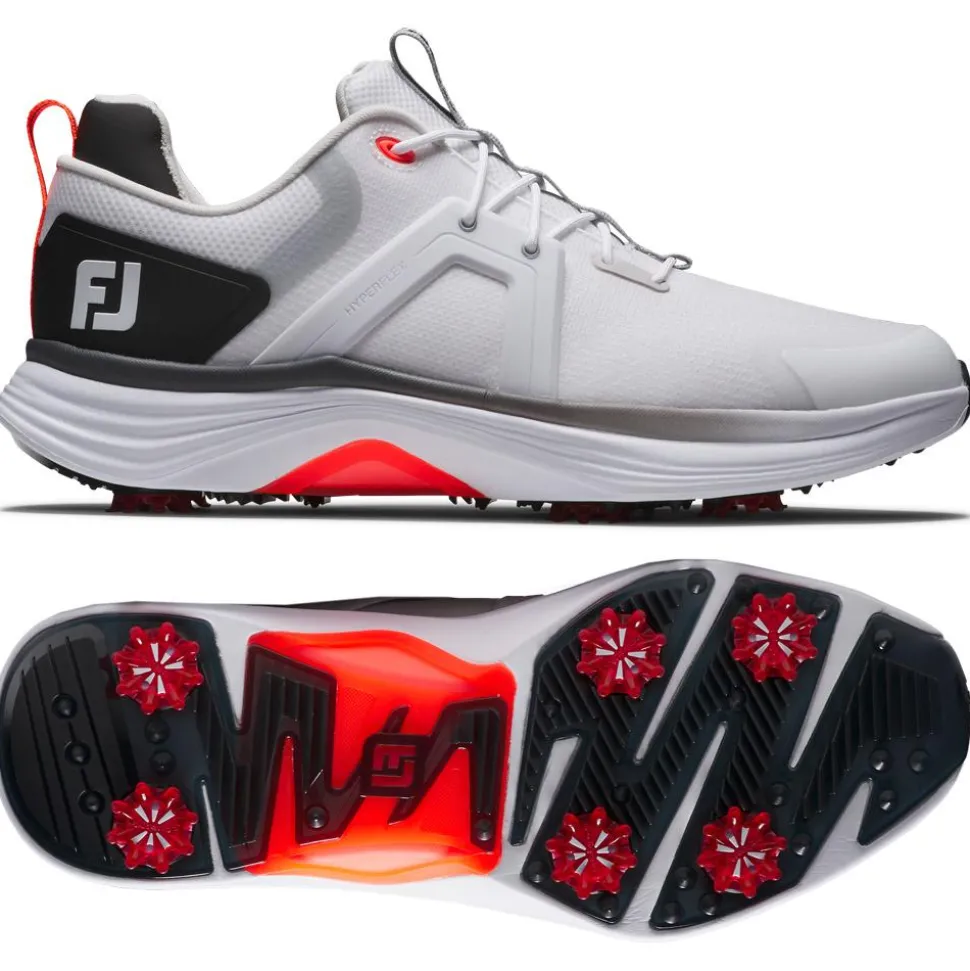 Chaussures avec crampons Footjoy Hyperflex White Black Red