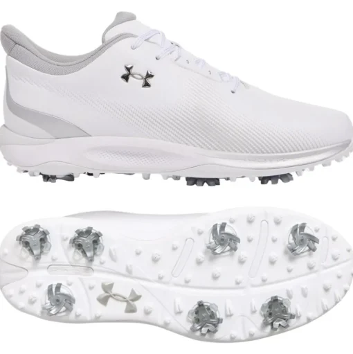 Chaussures avec crampons Under Armour Drive Fade White Metallic Silver