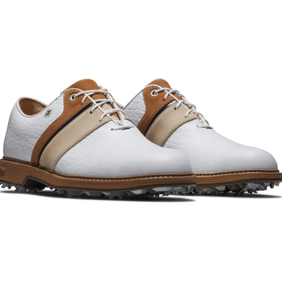Chaussures avec crampons Footjoy Premiere Series Packard LX White Blue Brown