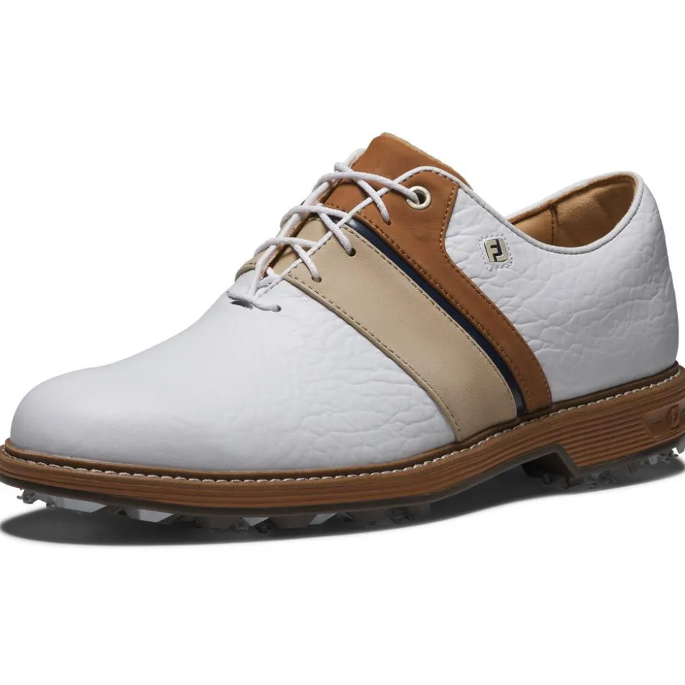 Chaussures avec crampons Footjoy Premiere Series Packard LX White Blue Brown
