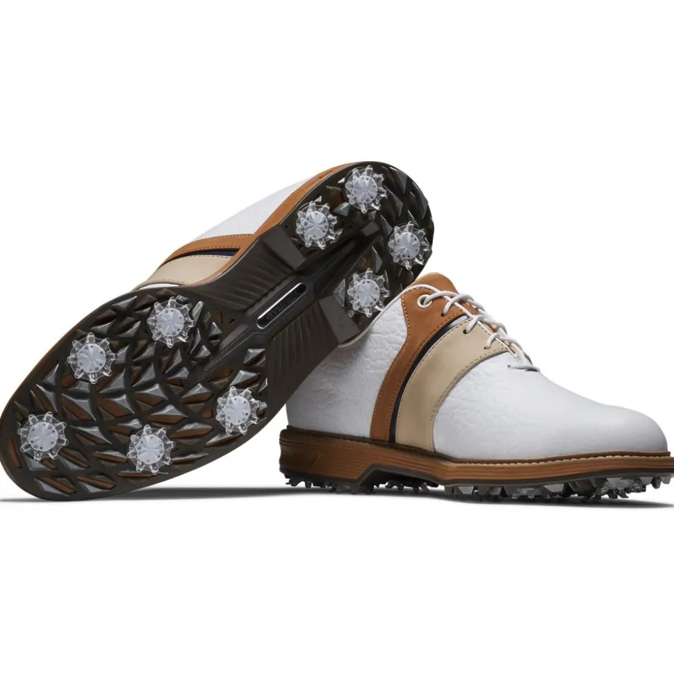 Chaussures avec crampons Footjoy Premiere Series Packard LX White Blue Brown