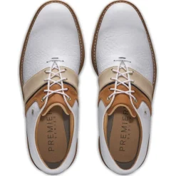 Chaussures avec crampons Footjoy Premiere Series Packard LX White Blue Brown
