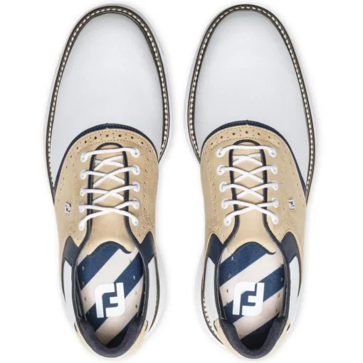 Chaussures avec crampons Footjoy Traditions White Tan Navy