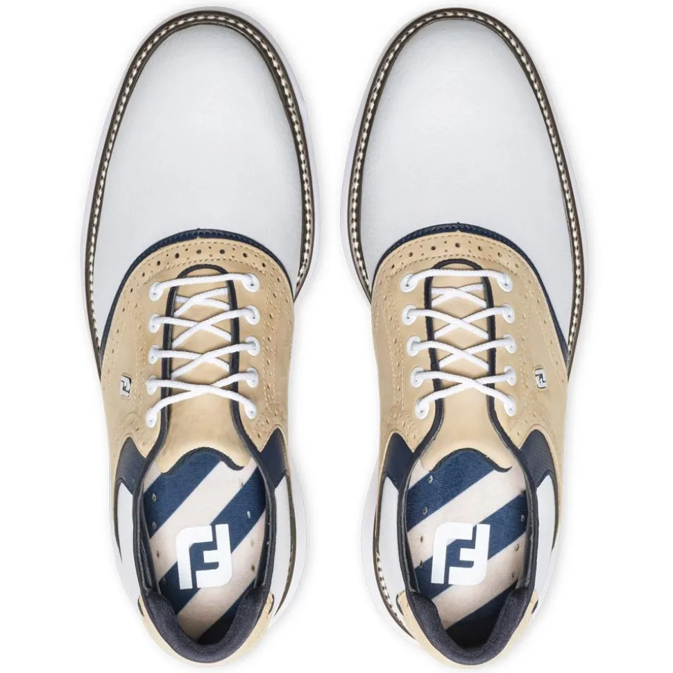 Chaussures avec crampons Footjoy Traditions White Tan Navy
