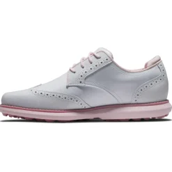 Chaussures sans crampons Footjoy Women's Traditions Spikeless White White Pink