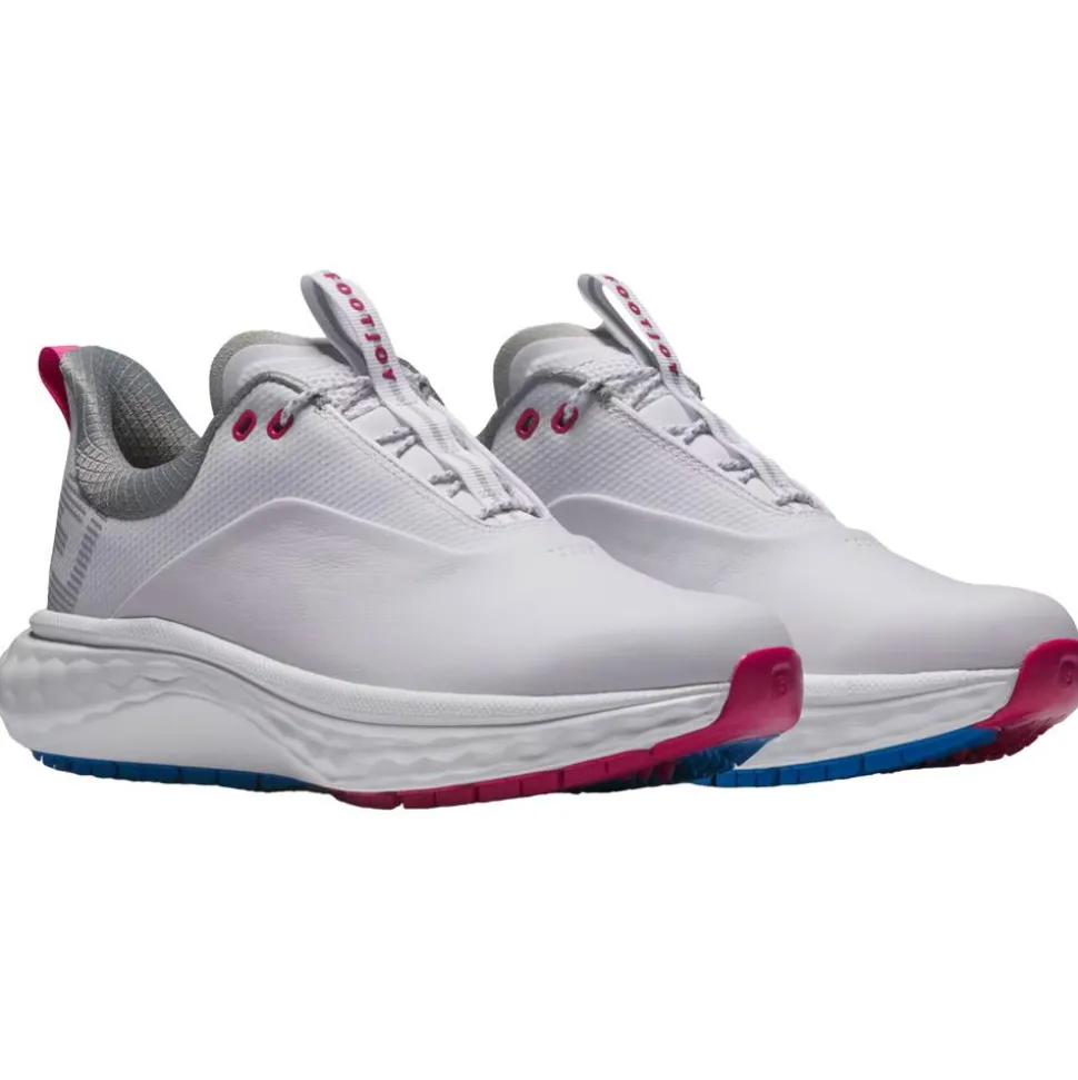 Chaussures sans crampons Footjoy Quantum Women White Blue Pink