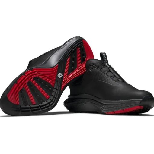 Chaussures sans crampons Footjoy Quantum BOA Black Grey Red