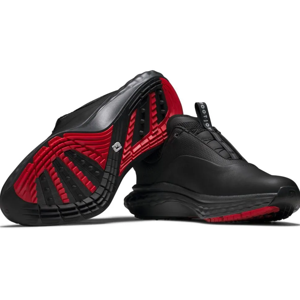 Chaussures sans crampons Footjoy Quantum BOA Black Grey Red