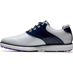 Chaussures sans crampons Footjoy Women's Traditions Spikeless White Navy