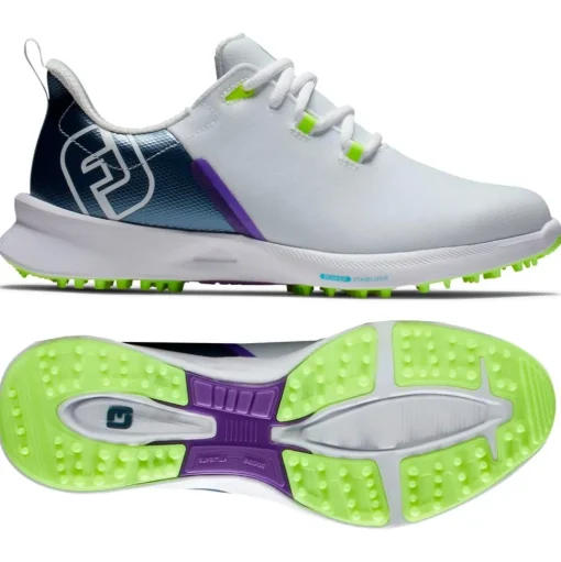 Chaussures sans crampons Footjoy Fuel Sport Women White Navy