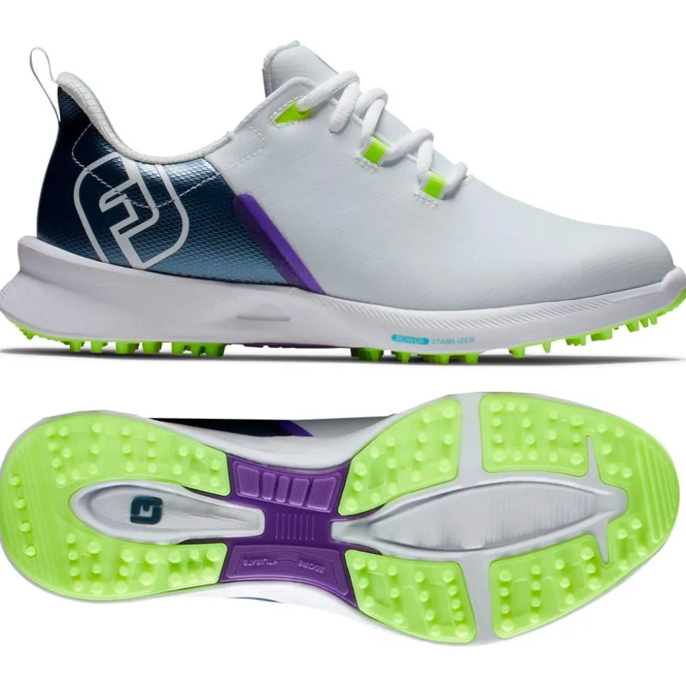 Chaussures sans crampons Footjoy Fuel Sport Women White Navy