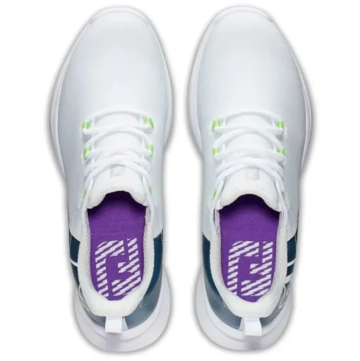 Chaussures sans crampons Footjoy Fuel Sport Women White Navy