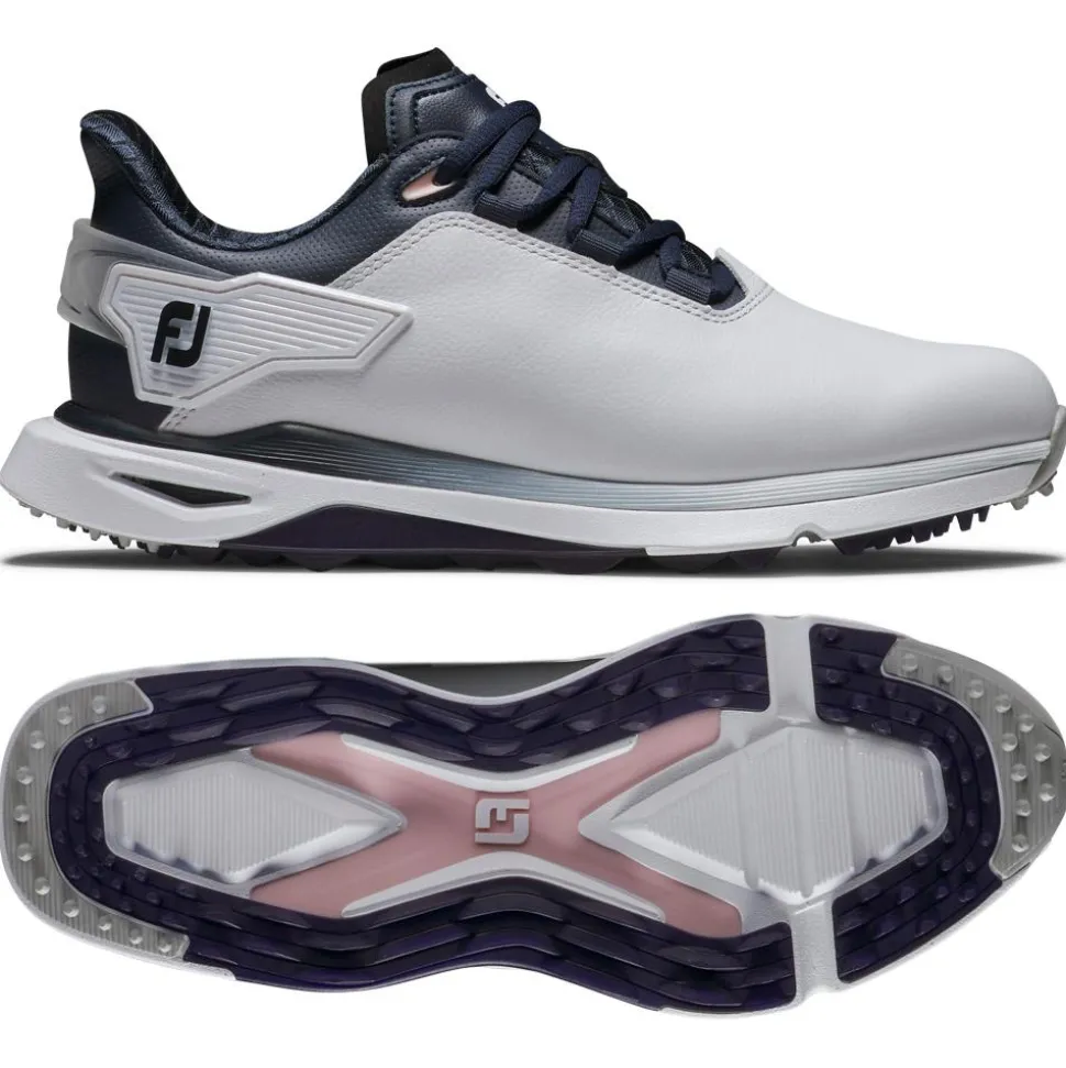 Chaussures sans crampons Footjoy Women's Pro SLX White Navy Pink