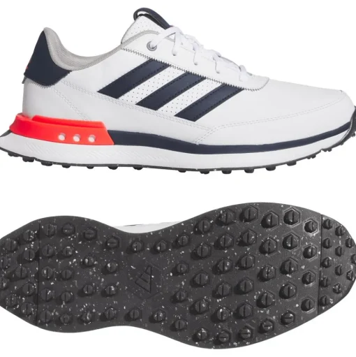 Chaussures sans crampons adidas S2G SL Leather 24 White Collegiate Navy Lucid Red