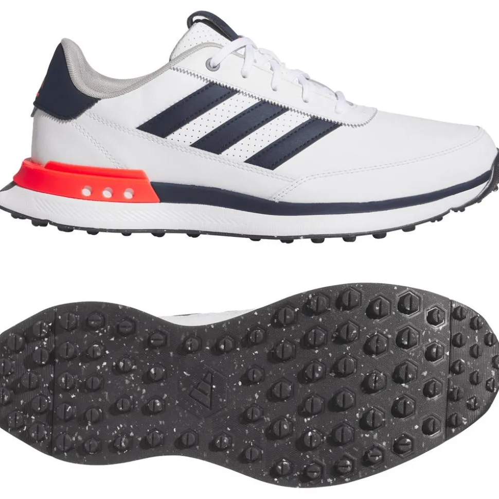 Chaussures sans crampons adidas S2G SL Leather 24 White Collegiate Navy Lucid Red