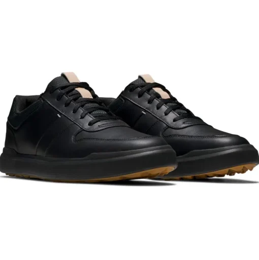 Chaussures sans crampons Footjoy Contour Casual Black Black Tan